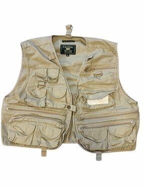 Men's Crystal River Fishing Vest Size M Beige